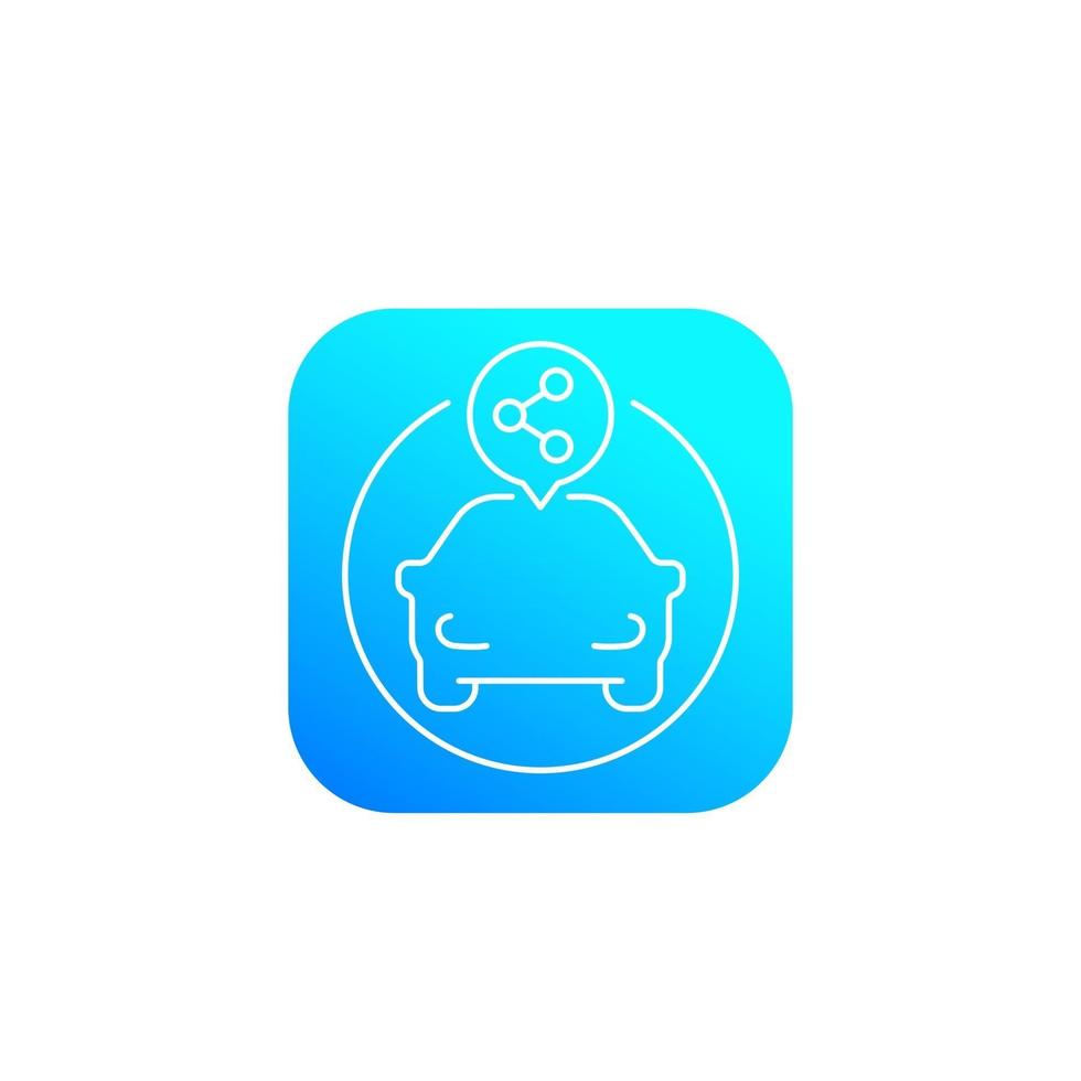 carsharing service, line vector icon design