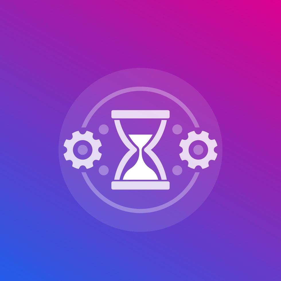 efficiency, time management and productivity, vector graphic