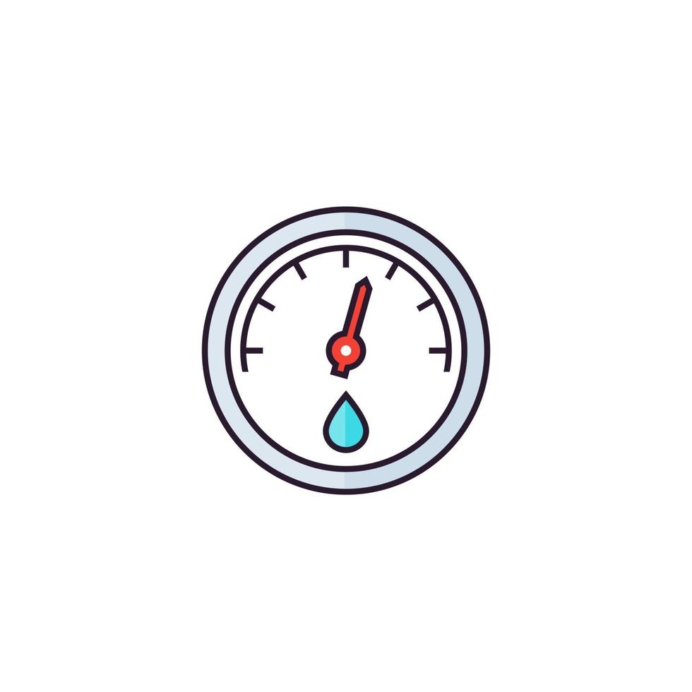 Hygrometer icon, flat style vector