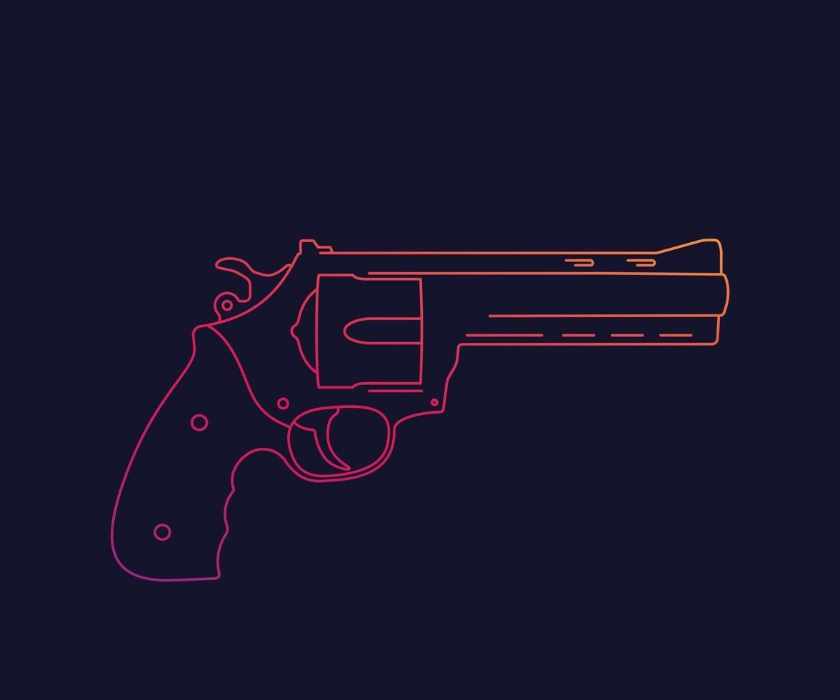 vector lineal de pistola revólver