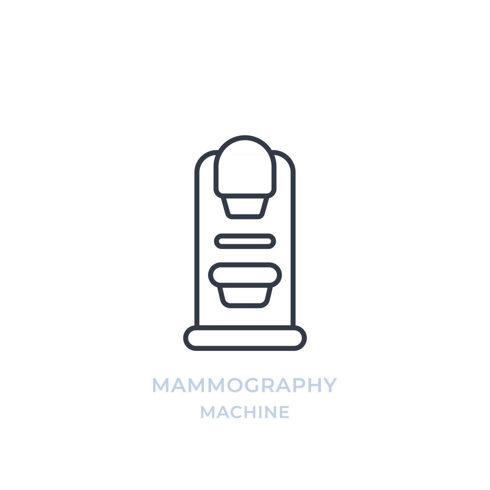 Mammography machine line icon vector