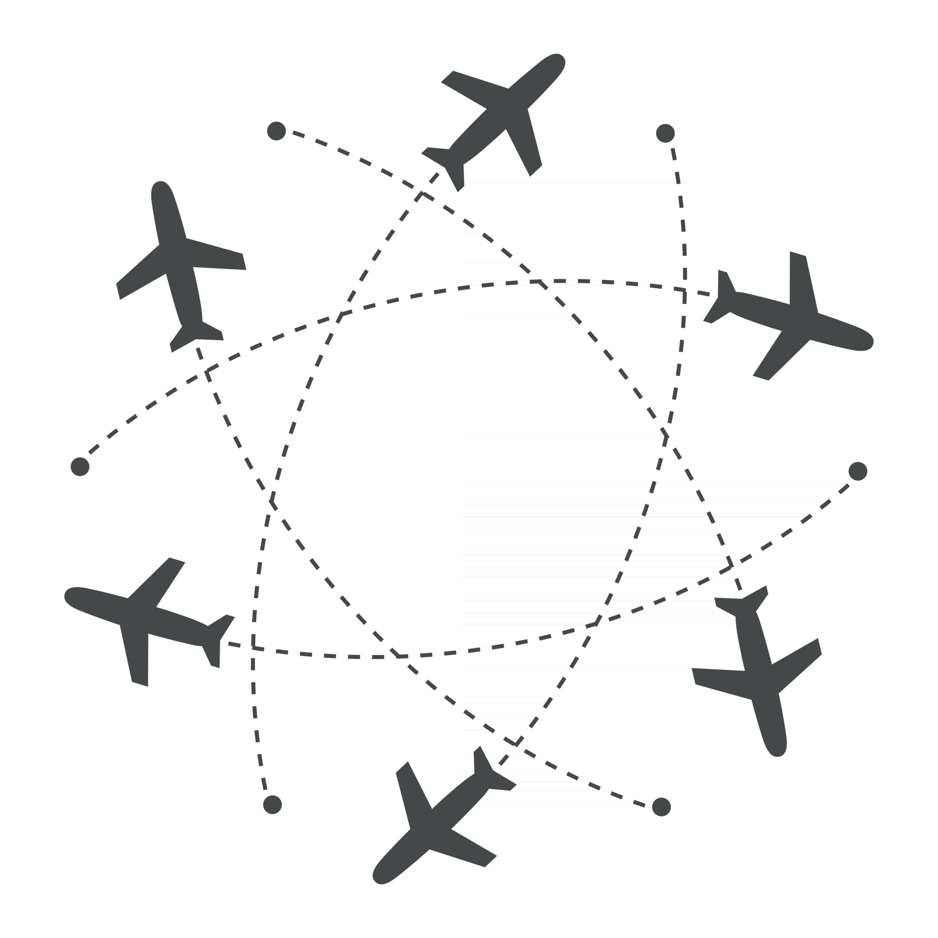 Travel Directions From One Place To Another Planes Flying With Trace In Different Directions In A Circle From One Point.  Airport Abstract Map. Departure Icon. Flat Black Silhouette Vector  Illustration On White Background. 2838103 Vector Art At Vecteezy