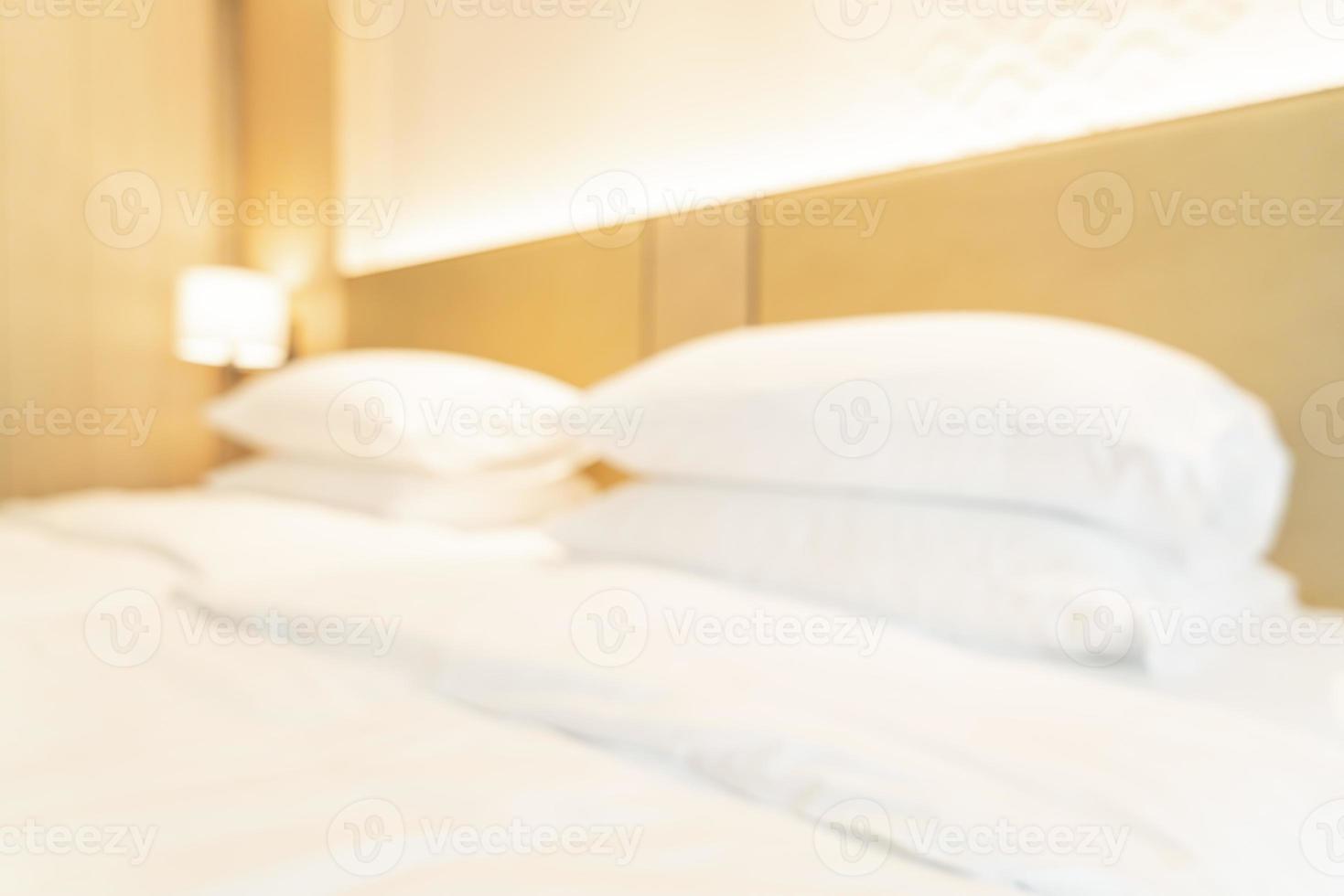 Abstract blur and defocused hotel resort bedroom for background photo