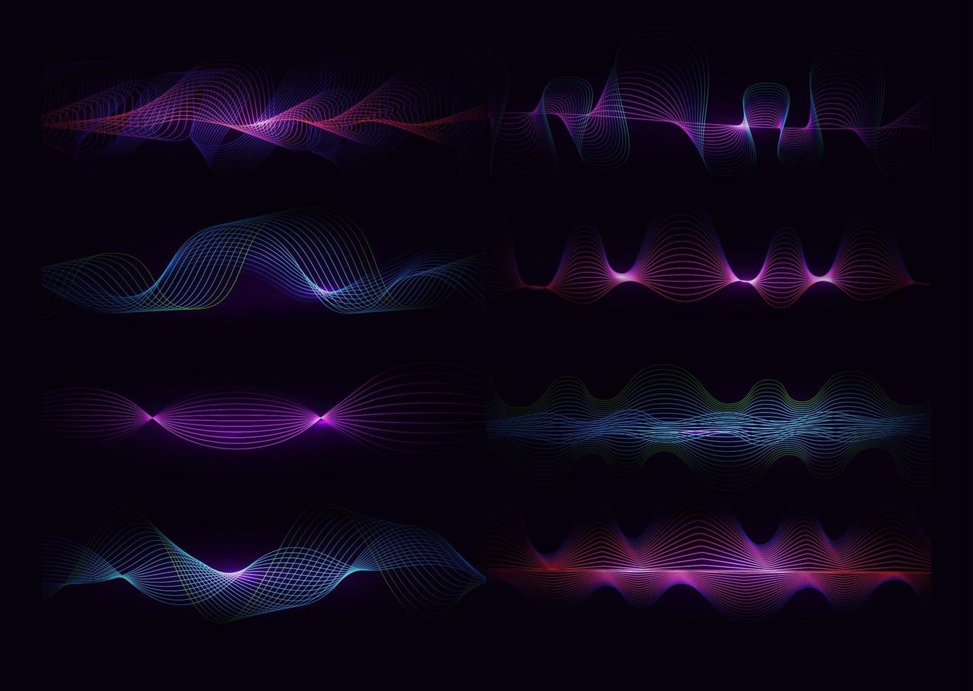 ondas de sonido arte vectorial