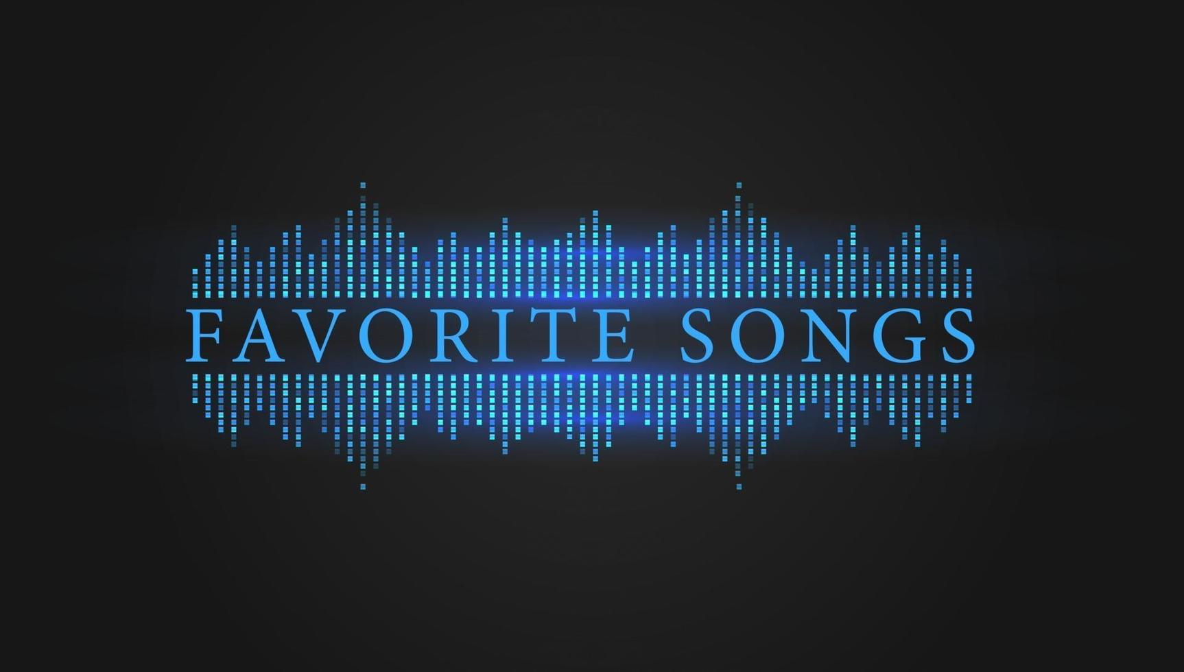 Modern geometric audio wave, blue and turquoise squares, digital equalizer, vector illustration on black background