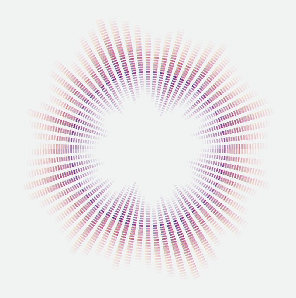 Sound round wave or radio wave vector illustration.