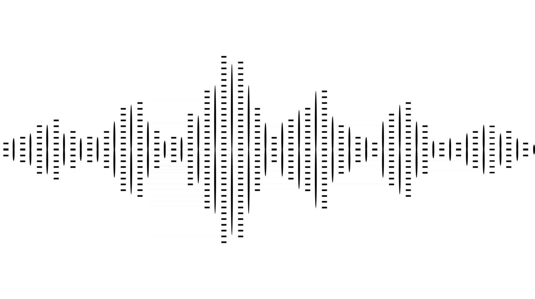 Musical equalizer, sound settings, digital graphics of sound track. Financial schedule, exchange monitoring, currency rate trends. Linear wide horizontal chart bar. Pulse vector isolated illustration.