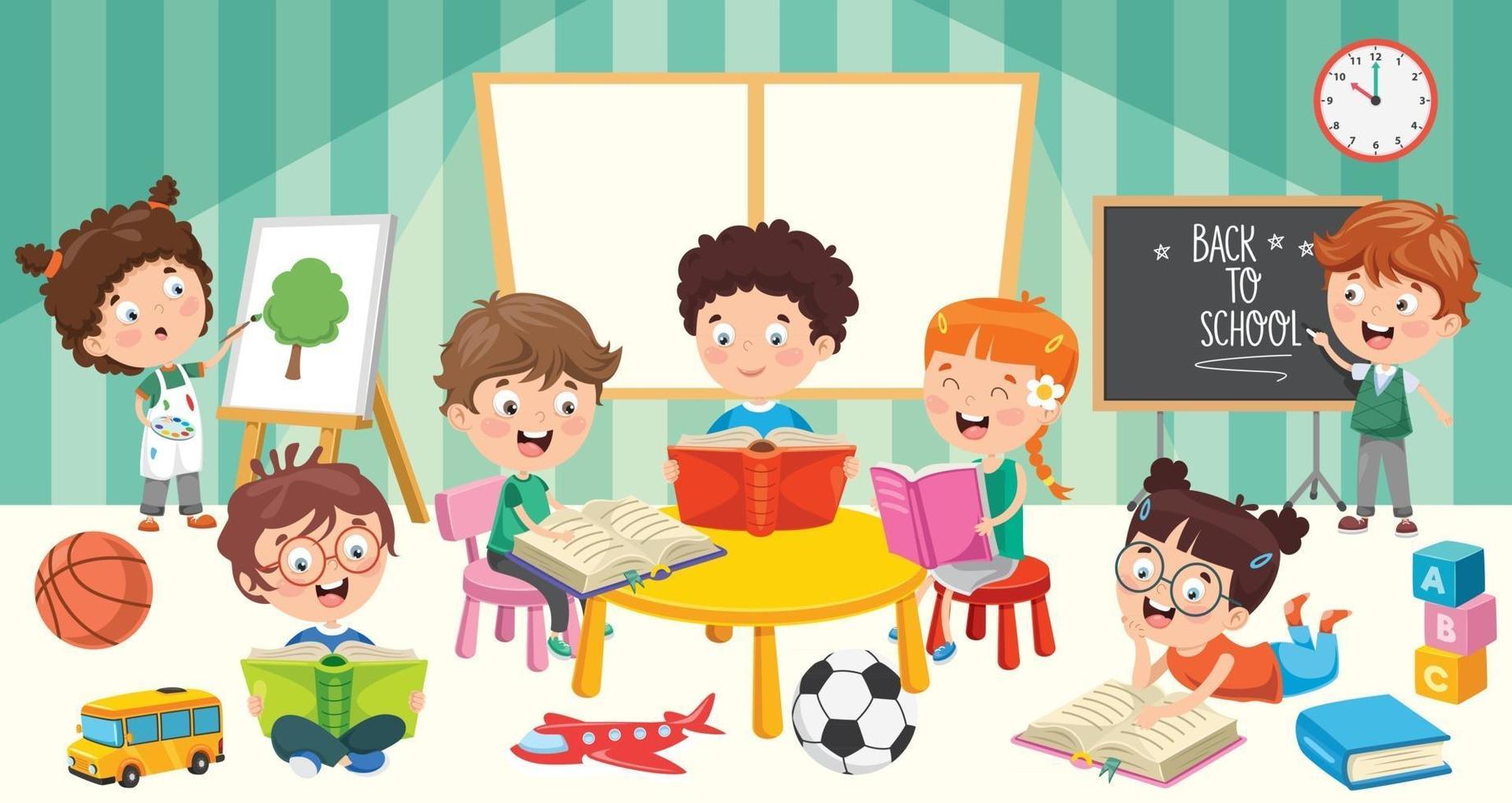 Education Of Little Preschool Children vector