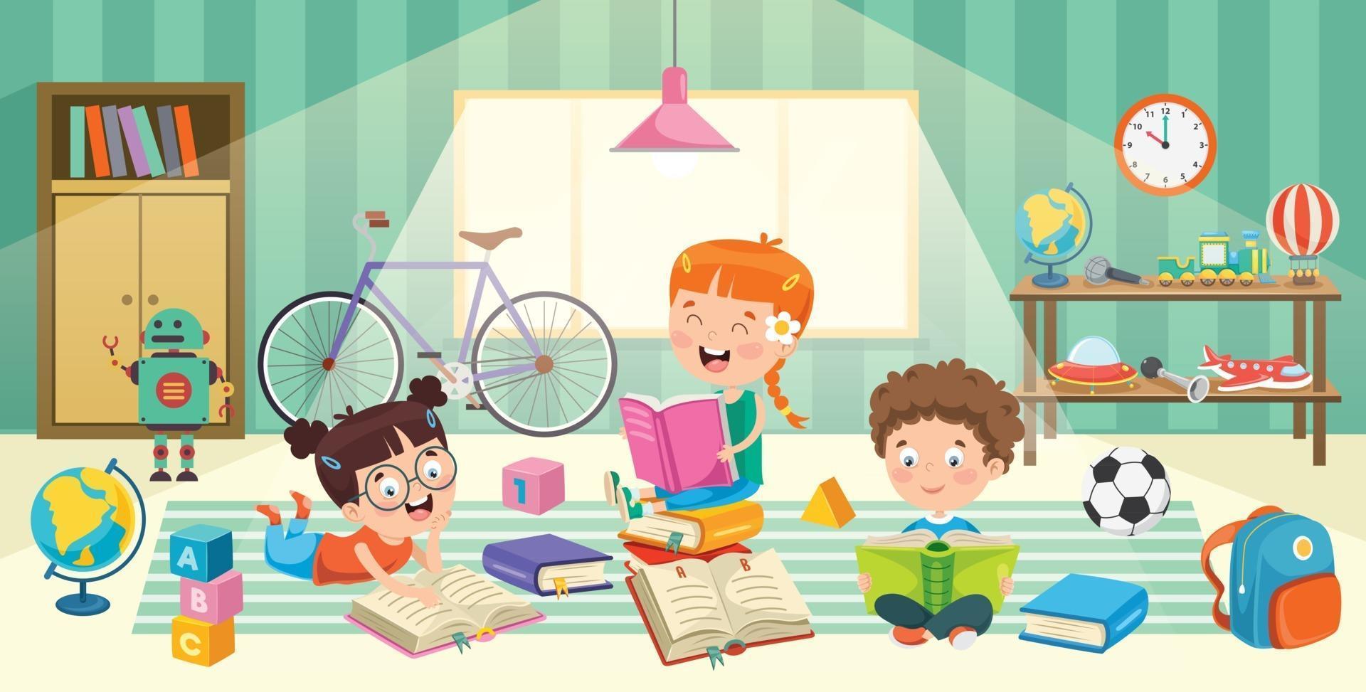 Education Of Little Preschool Children vector