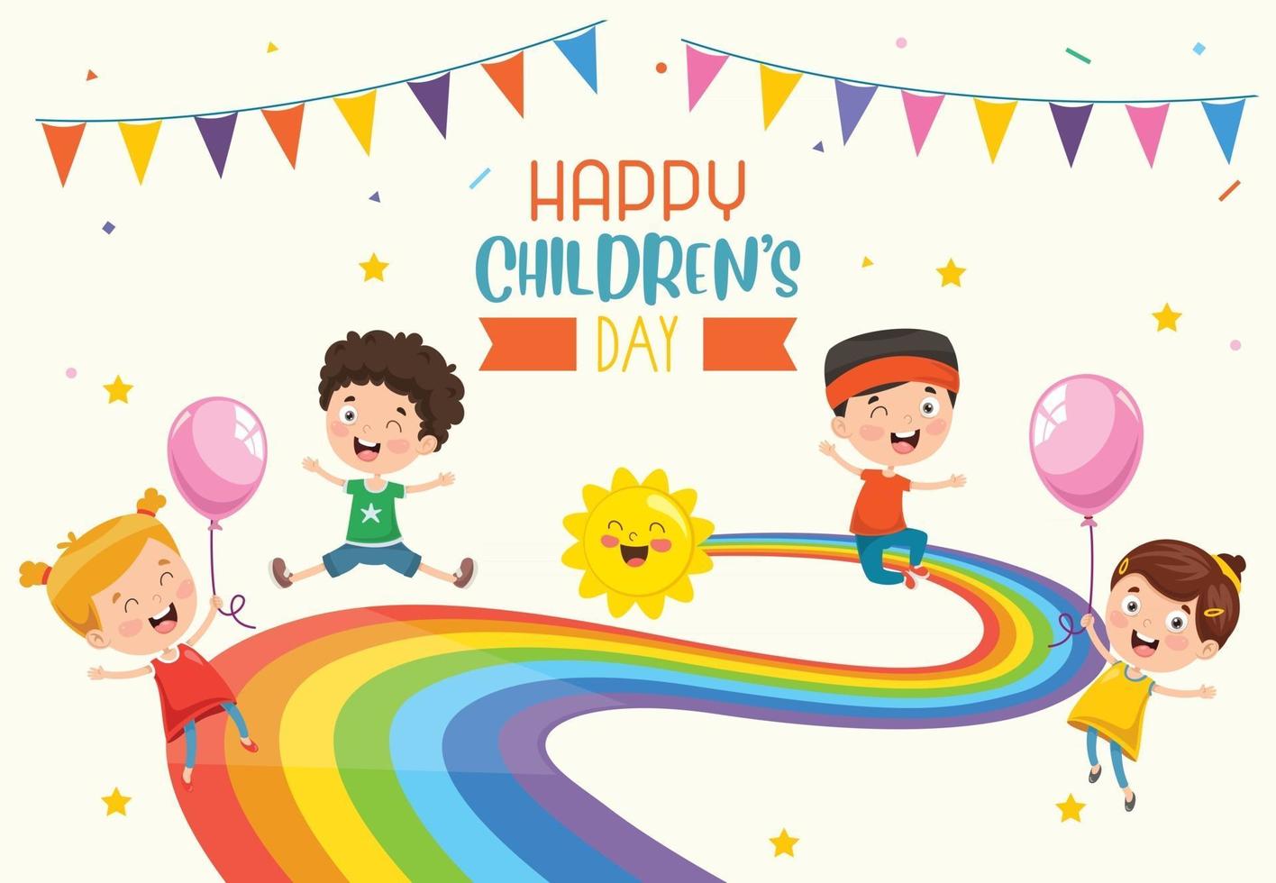 Concept Of Happy Children's Day vector