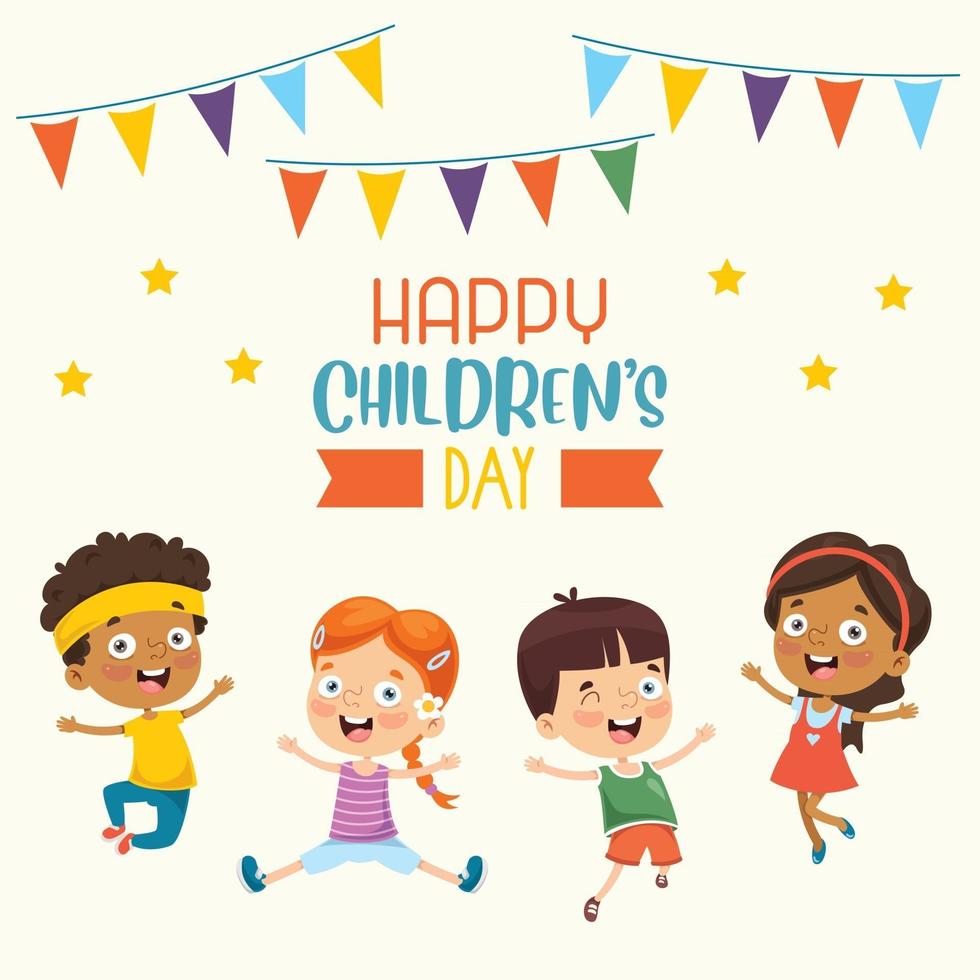 Concept Of Happy Children's Day vector