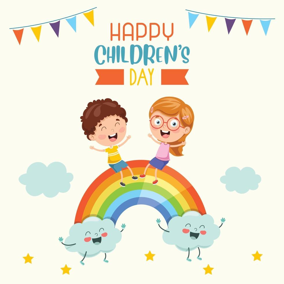 Concept Of Happy Children's Day vector