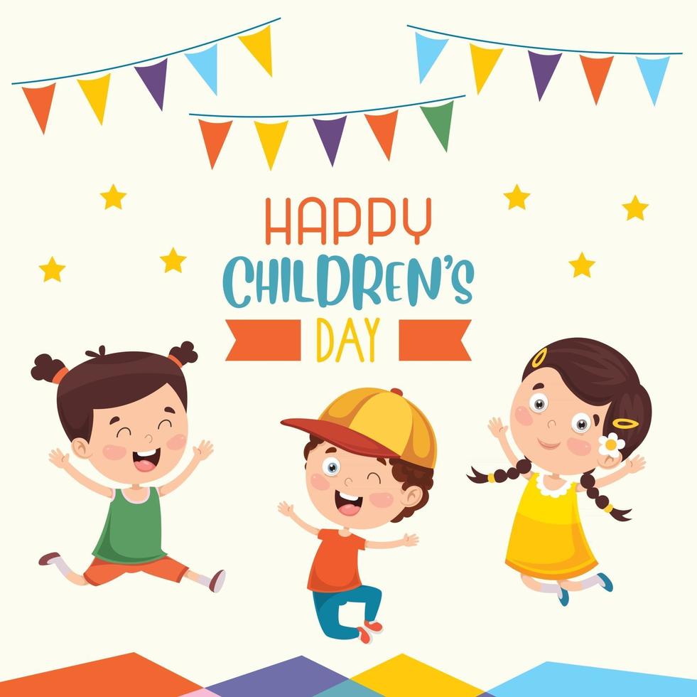 Concept Of Happy Children's Day vector