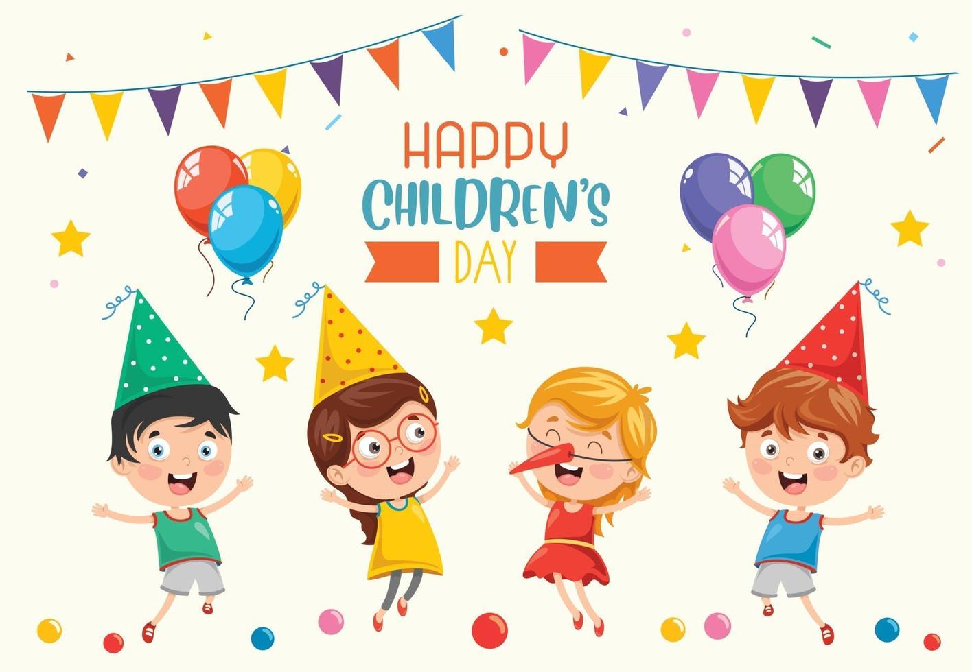 Concept Of Happy Children's Day vector