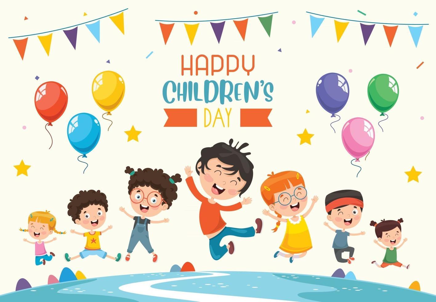 Concept Of Happy Children's Day vector