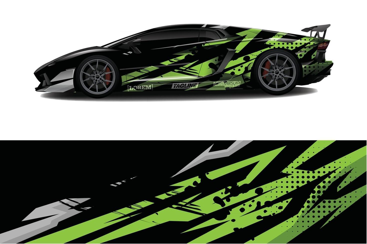 Car wrap graphic racing abstract background for wrap and vinyl sticker vector