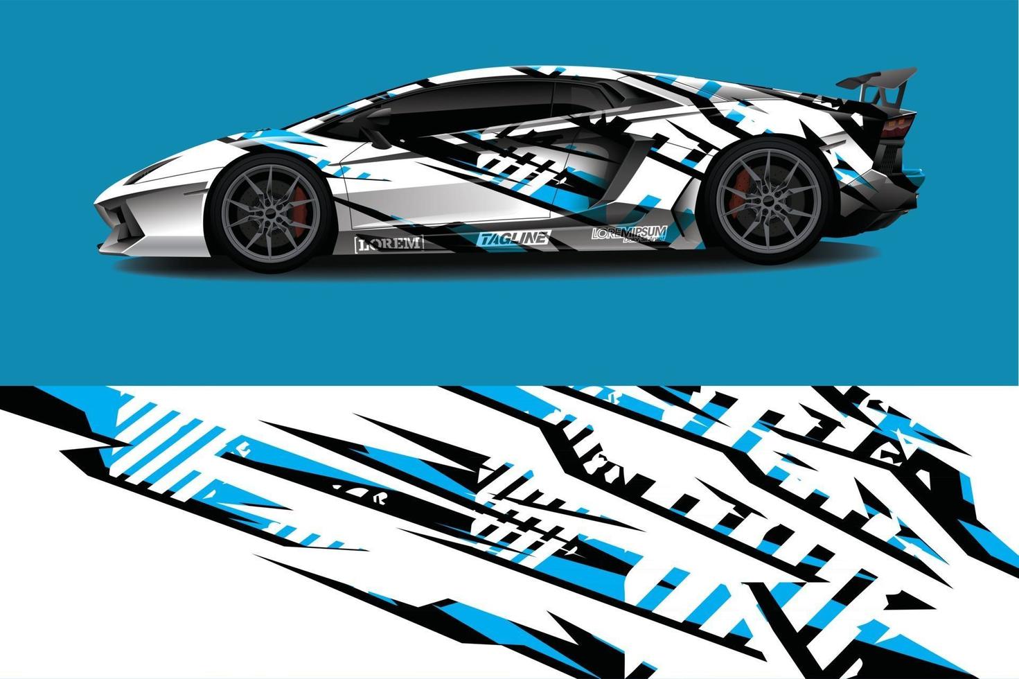 Car wrap graphic racing abstract background for wrap and vinyl sticker vector