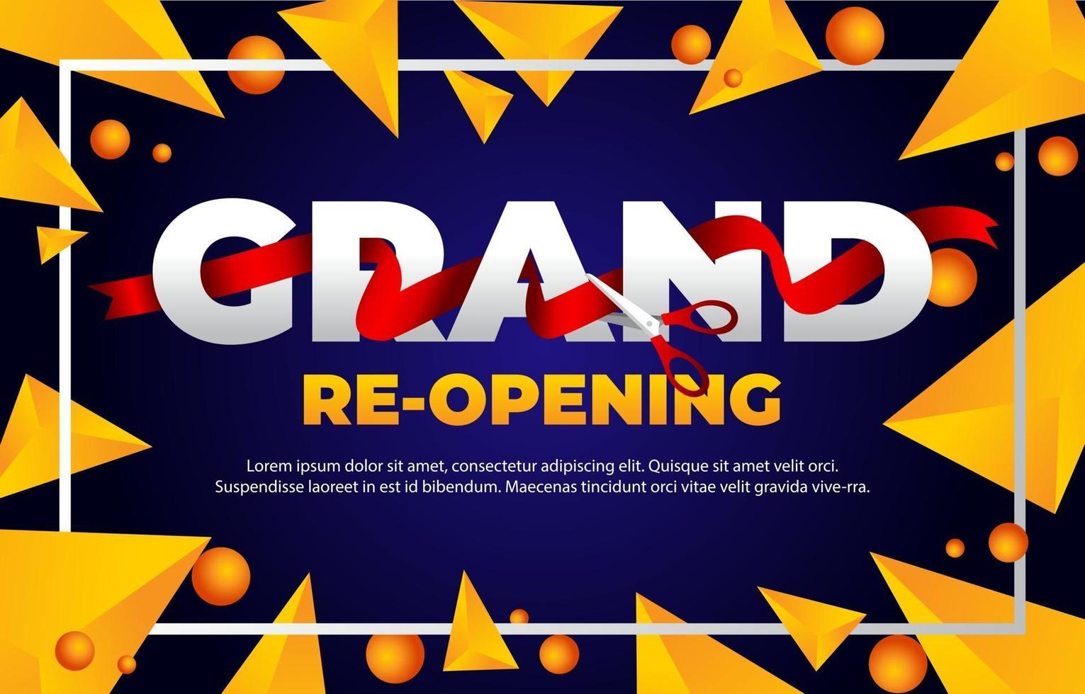 Business Grand Re Opening vector