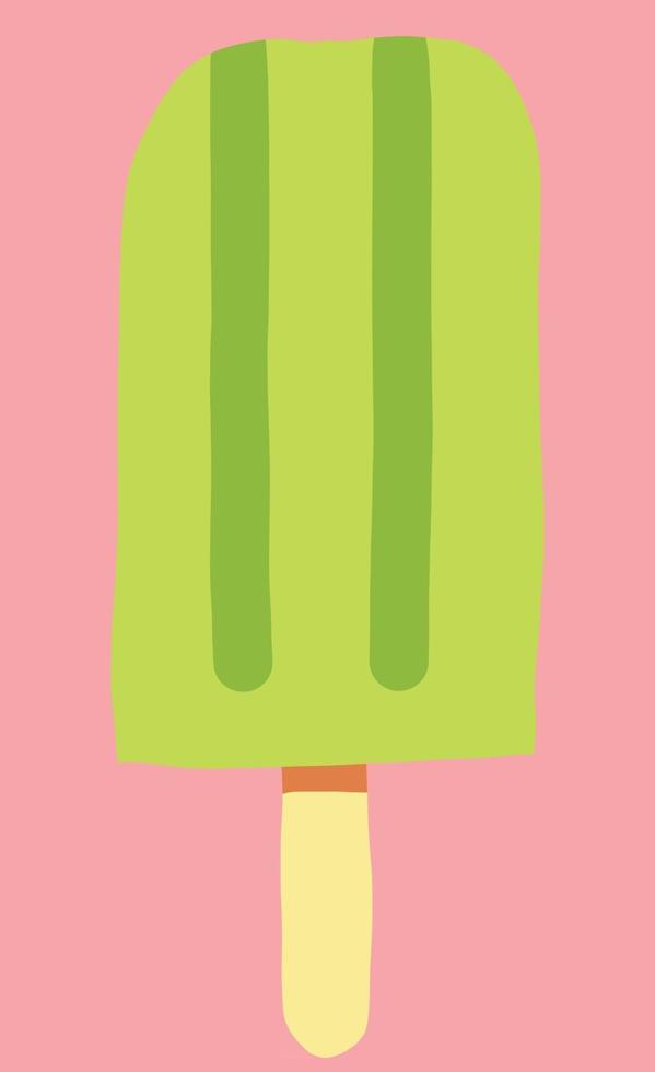 Colorful freehand drawing of a popsicle icecream. vector