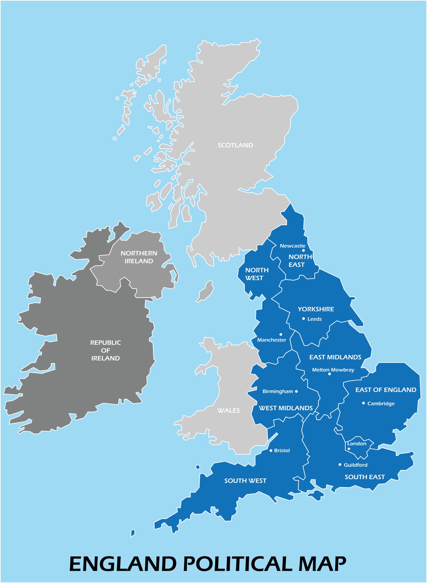 England On World Outline Map England Political Map Divide By State Colorful Outline Simplicity Style.  2839386 Vector Art At Vecteezy