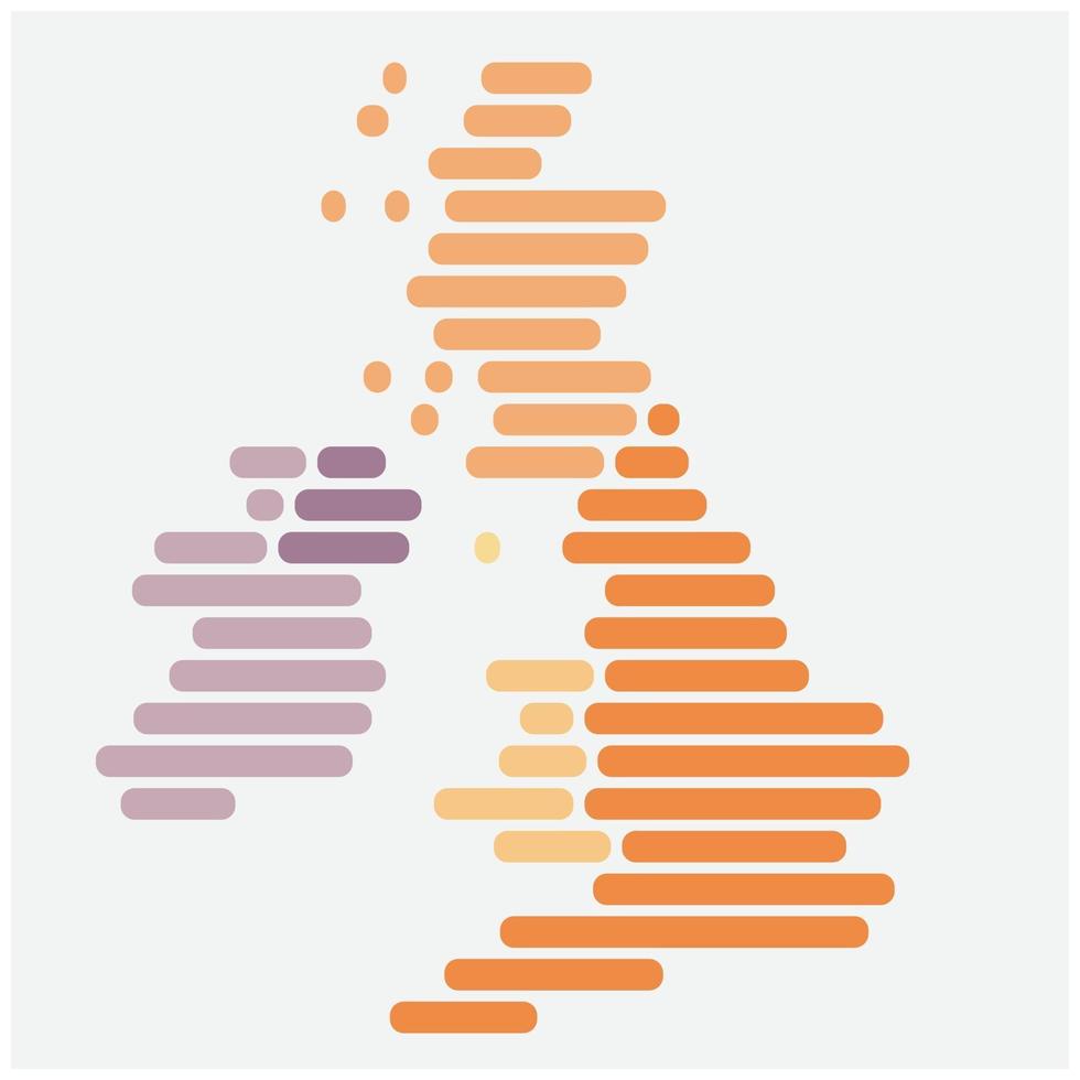 Simplicity modern abstract geometry United Kingdom map. vector