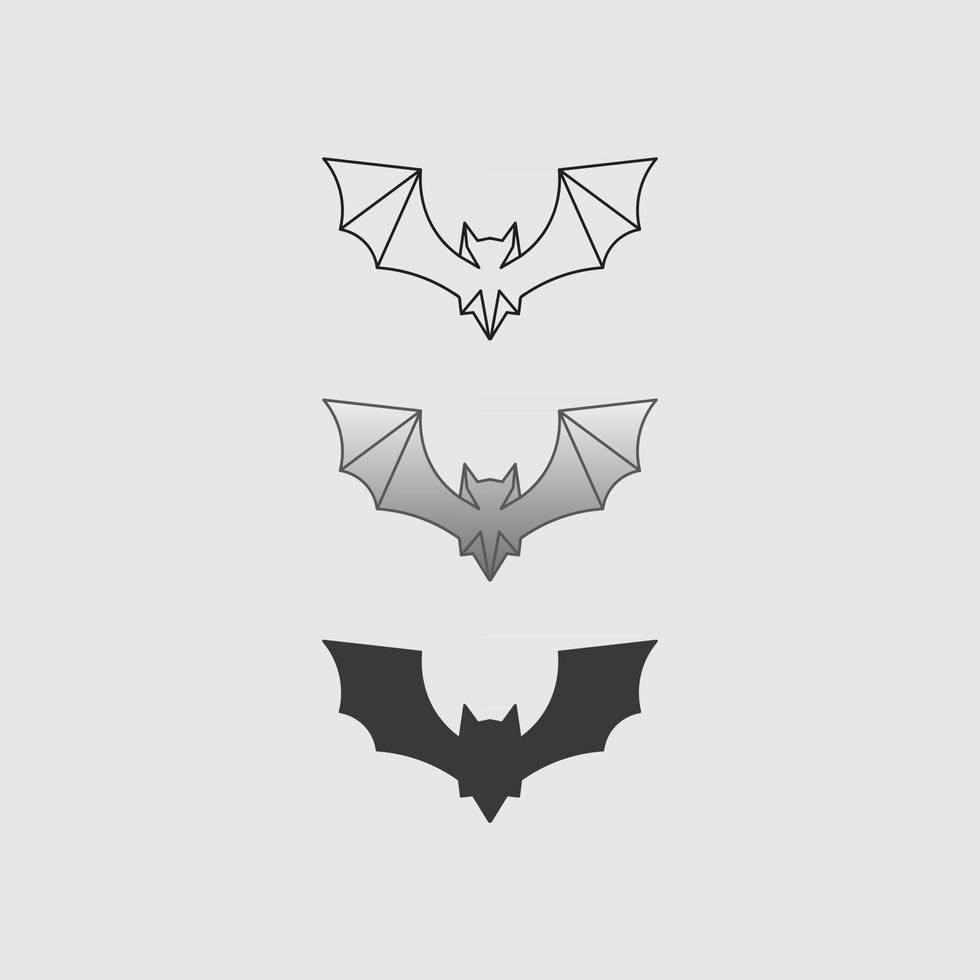 murciélago logo wimgs animal y vector, alas, negro, halloween, vampiro, gótico, ilustración, diseño icono de murciélago vector