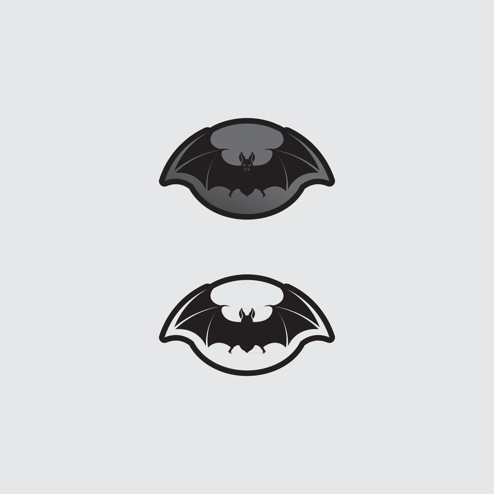 murciélago logo wimgs animal y vector, alas, negro, halloween, vampiro, gótico, ilustración, diseño icono de murciélago vector