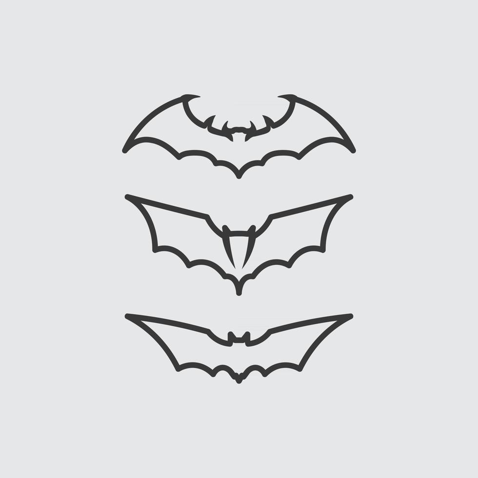 murciélago logo wimgs animal y vector, alas, negro, halloween, vampiro, gótico, ilustración, diseño icono de murciélago vector