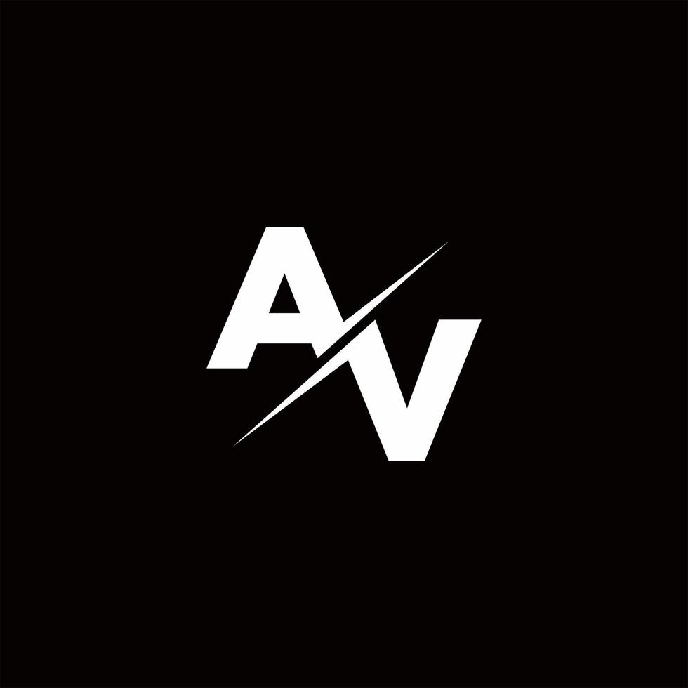 AV Logo Letter Monogram Slash with Modern logo designs template vector