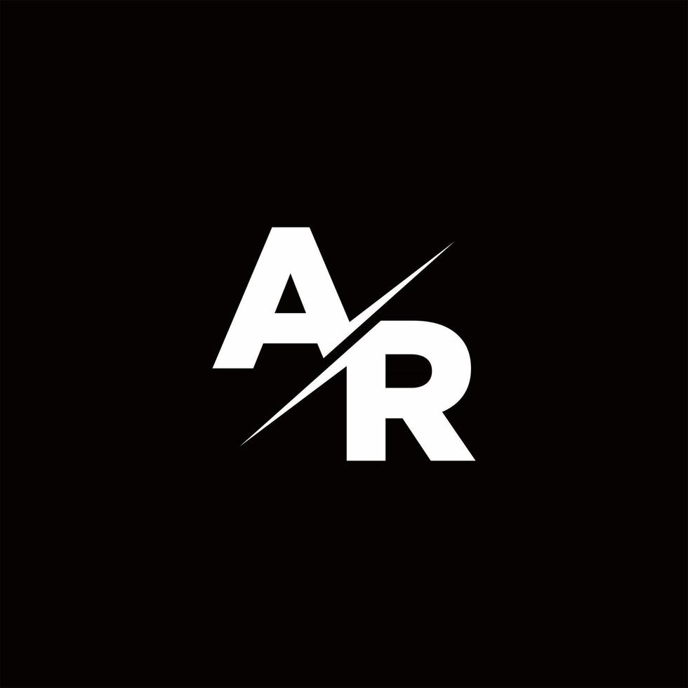 AR Logo Letter Monogram Slash with Modern logo designs template vector