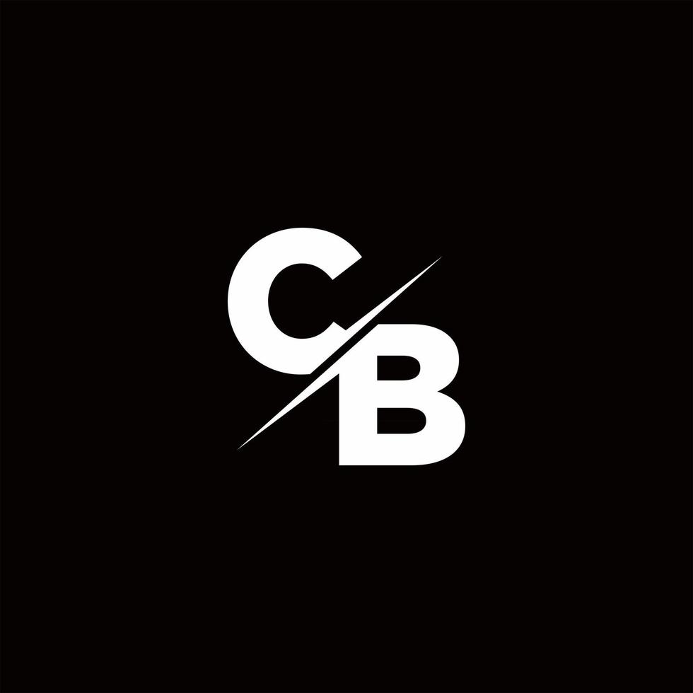 CB Logo Letter Monogram Slash with Modern logo designs template vector