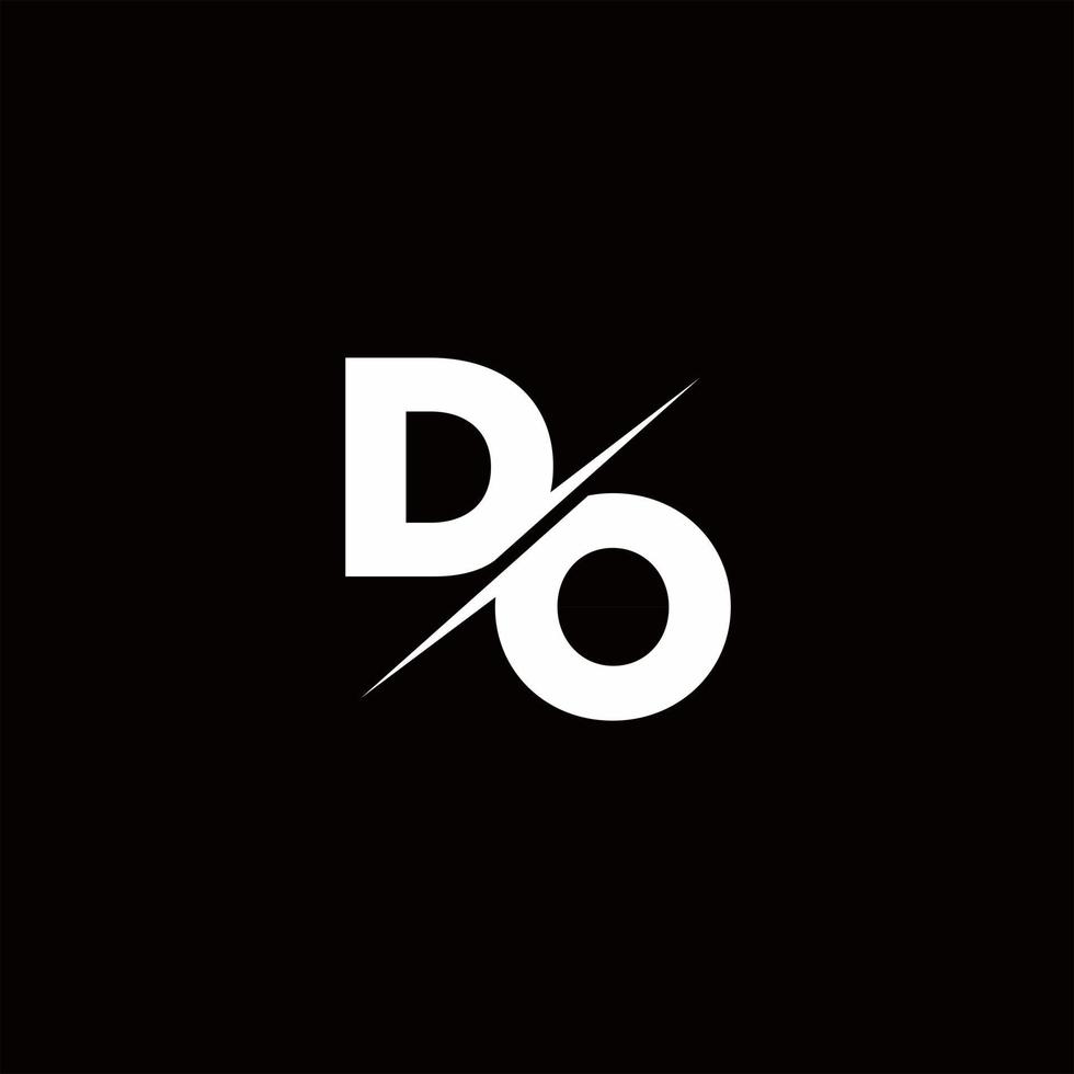 DO Logo Letter Monogram Slash with Modern logo designs template vector