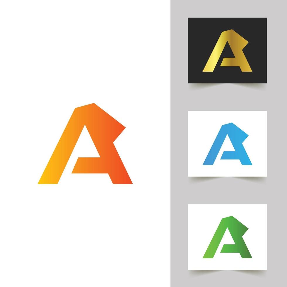 un diseño abstracto de logotipo de carta vector
