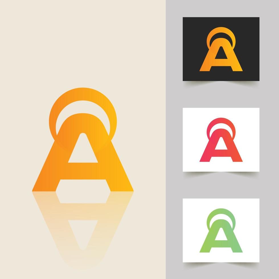 A Letter Logo Abstract Design vector