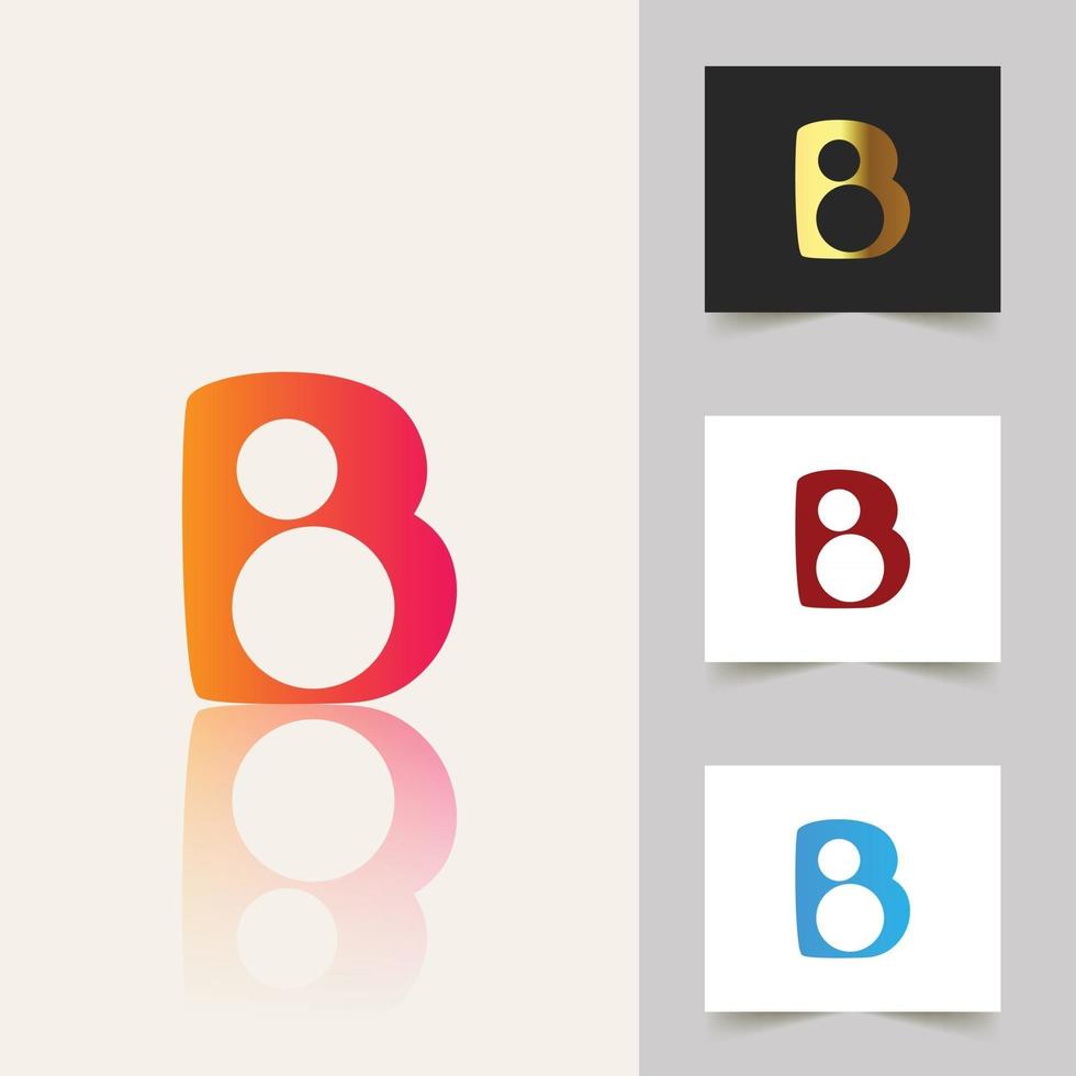 B letter logo professional abstract design vector