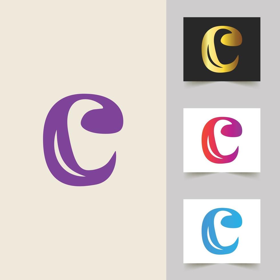 C letter logo professional abstract design vector