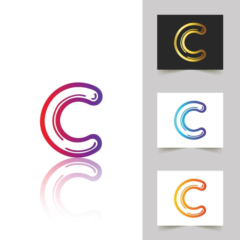 C letter logo professional abstract design vector