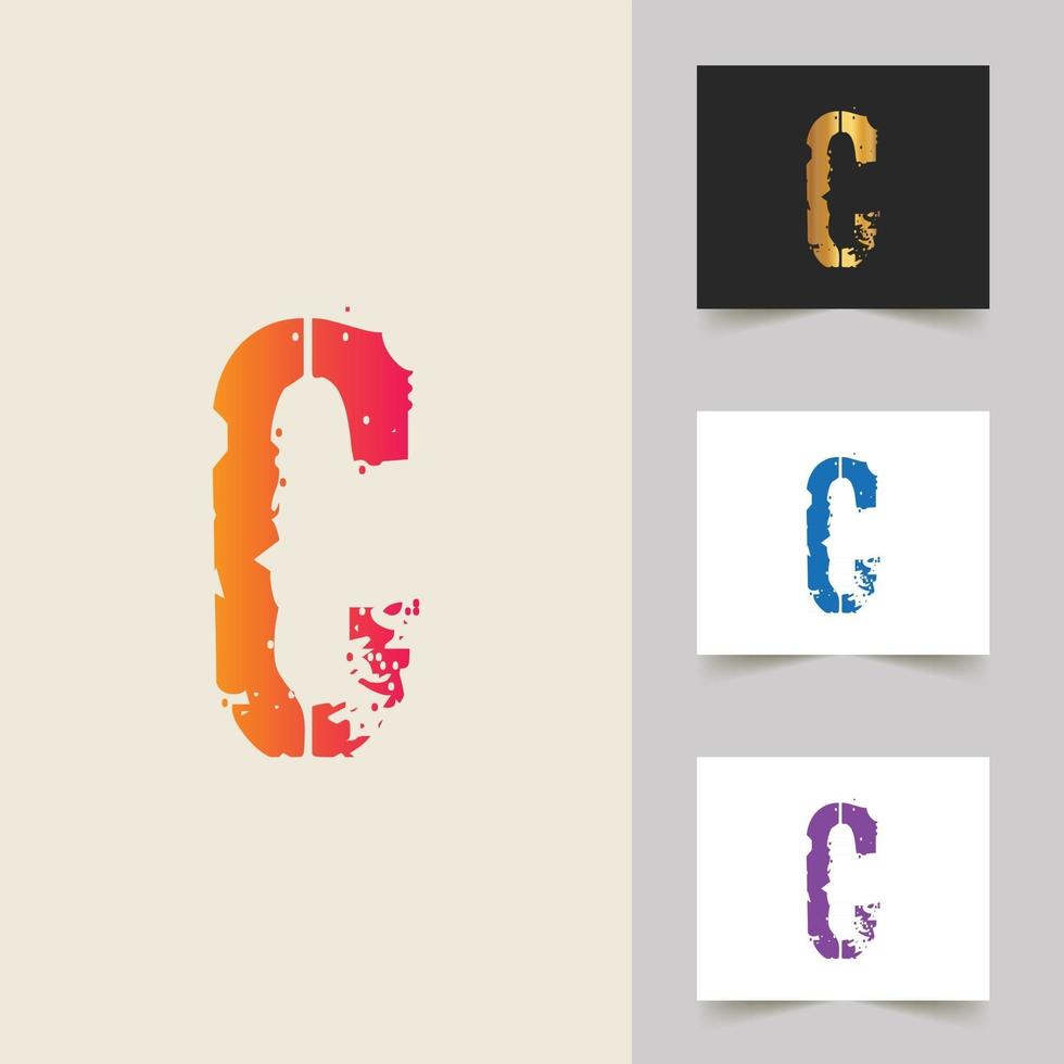 diseño abstracto profesional del logotipo de la letra c vector