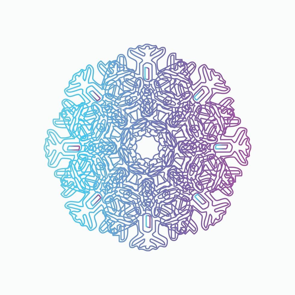 mandala decorativo y ornamental diseño colorido abstracto vector
