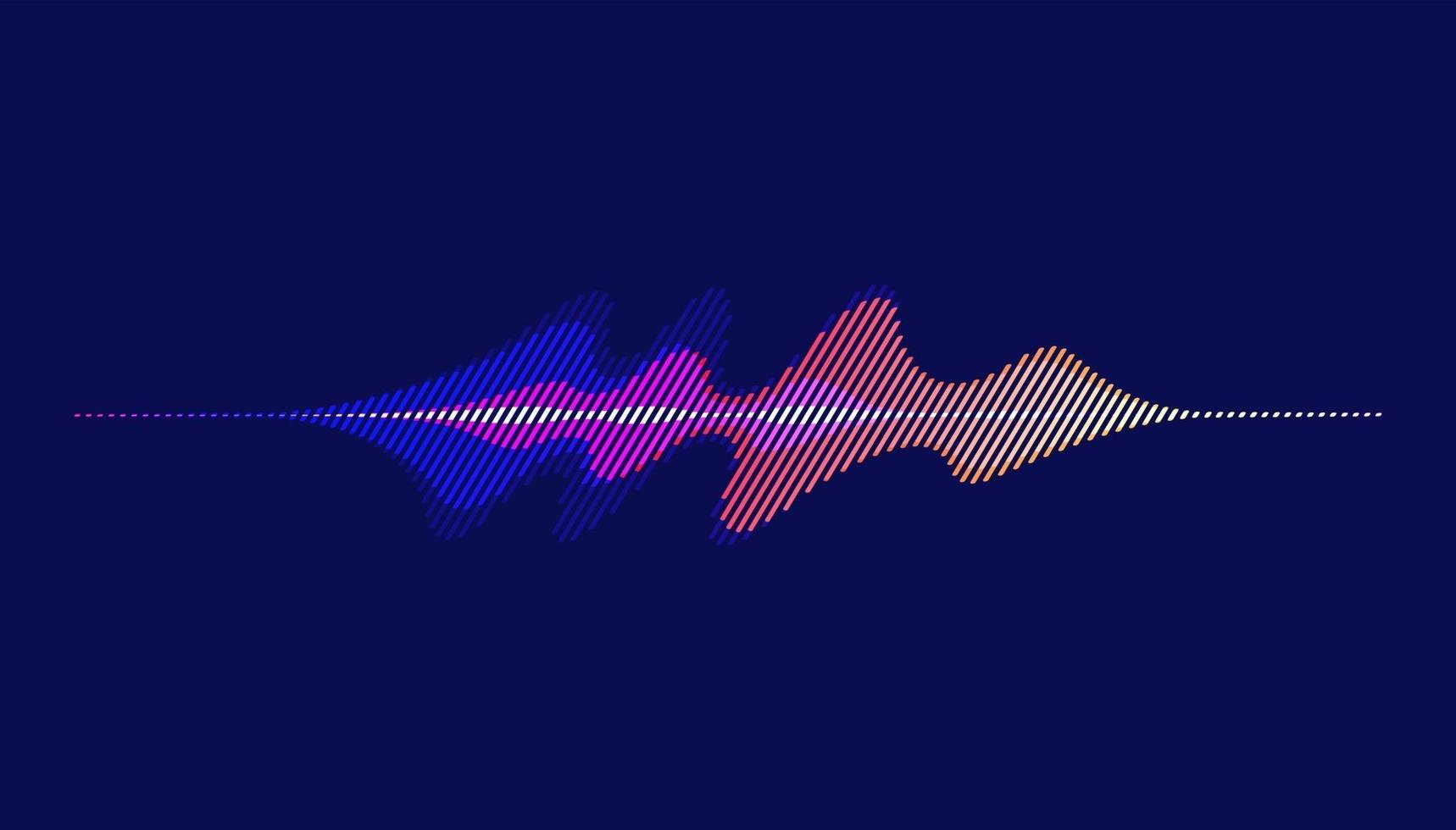Sound waves. Motion sound wave abstract background. vector