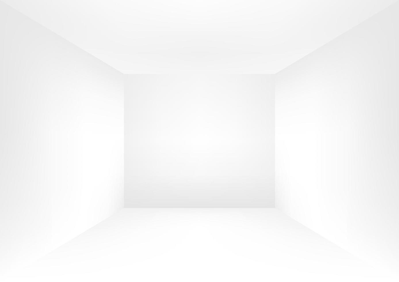 Empty white room. Blank room, Wall and floor interior background. Abstract 3d interior. vector