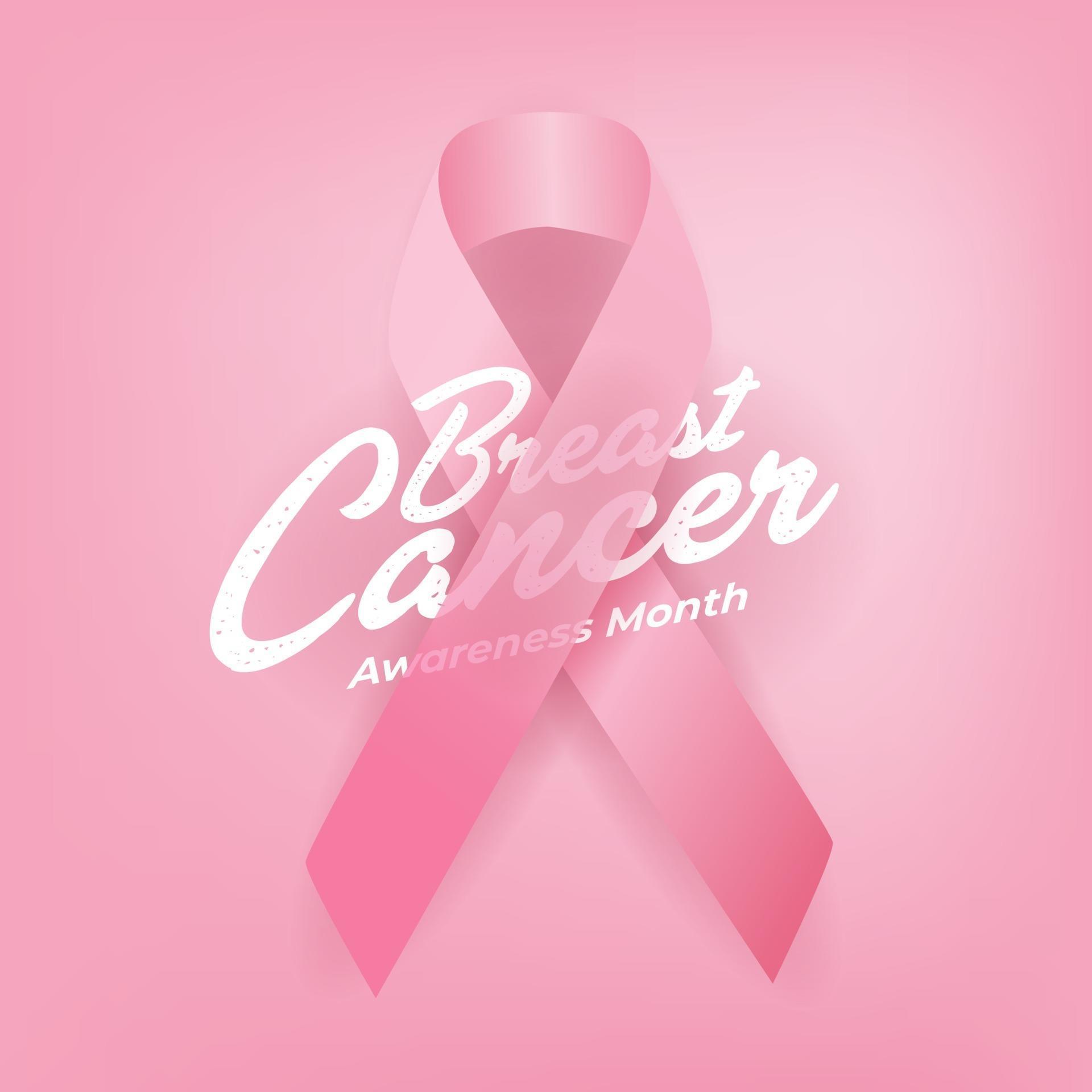 Breast Cancer Awareness Calligraphy Poster Design World October Breast