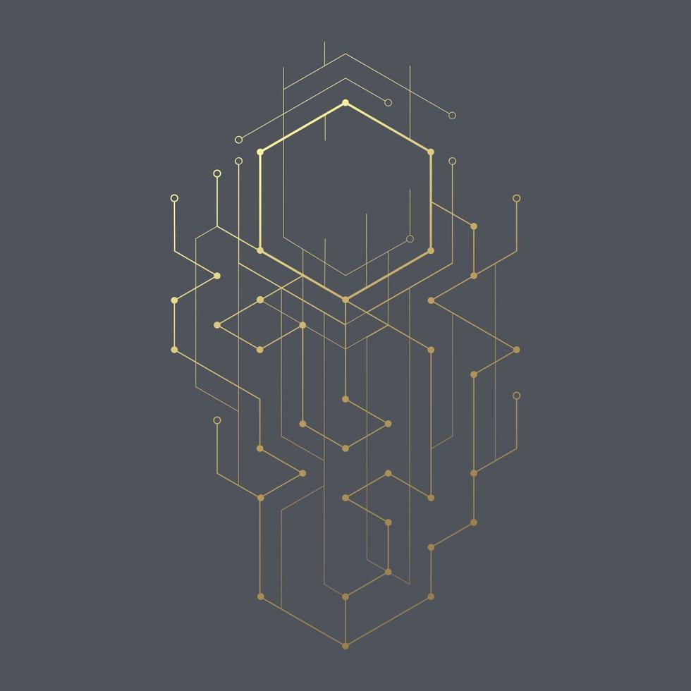 Abstract geometric lines. Connection and social network. Concept with lines and dots. Minimalistic Design. vector