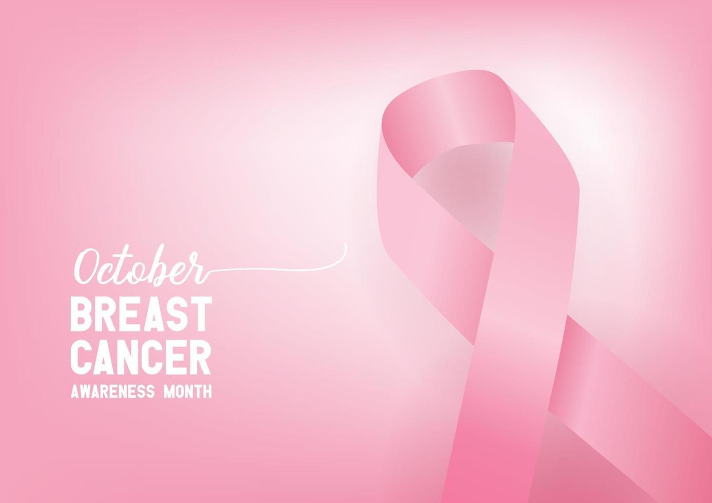 Fondo de cinta de conciencia de cáncer de mama. concepto del día mundial del cáncer de mama. vector