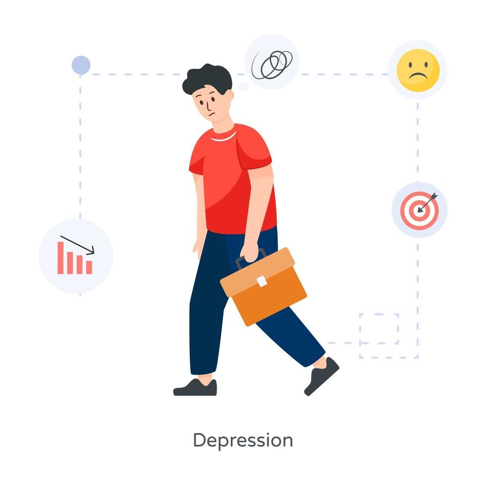 depresión de la enfermedad mental vector