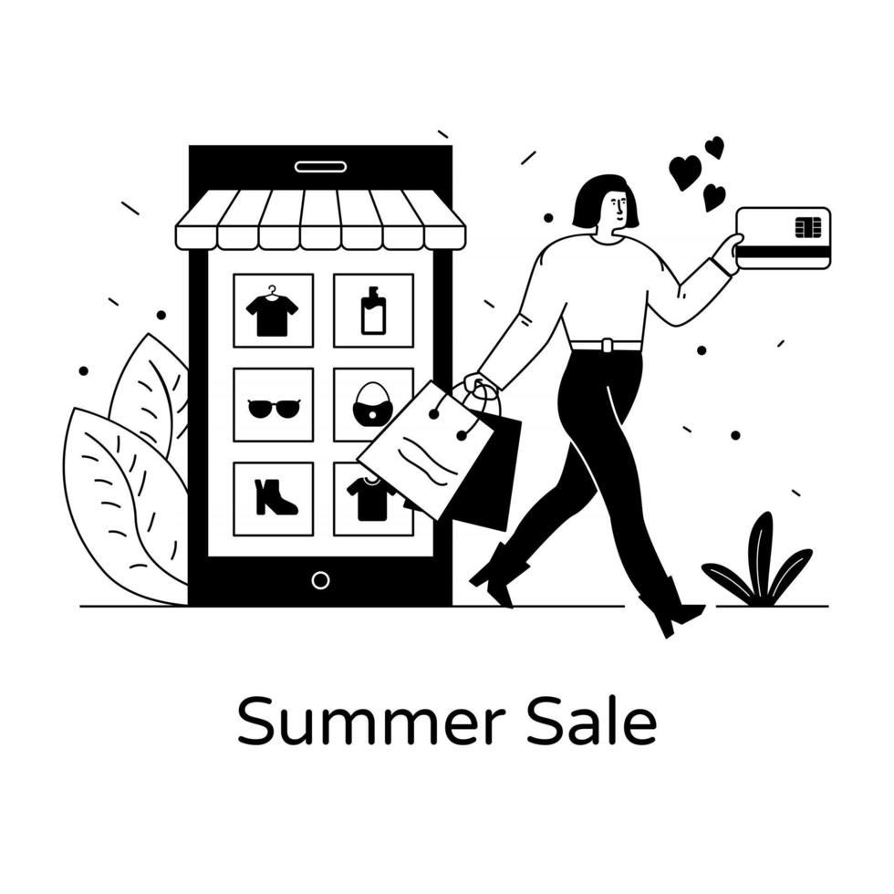 Summer Shopping Sale vector