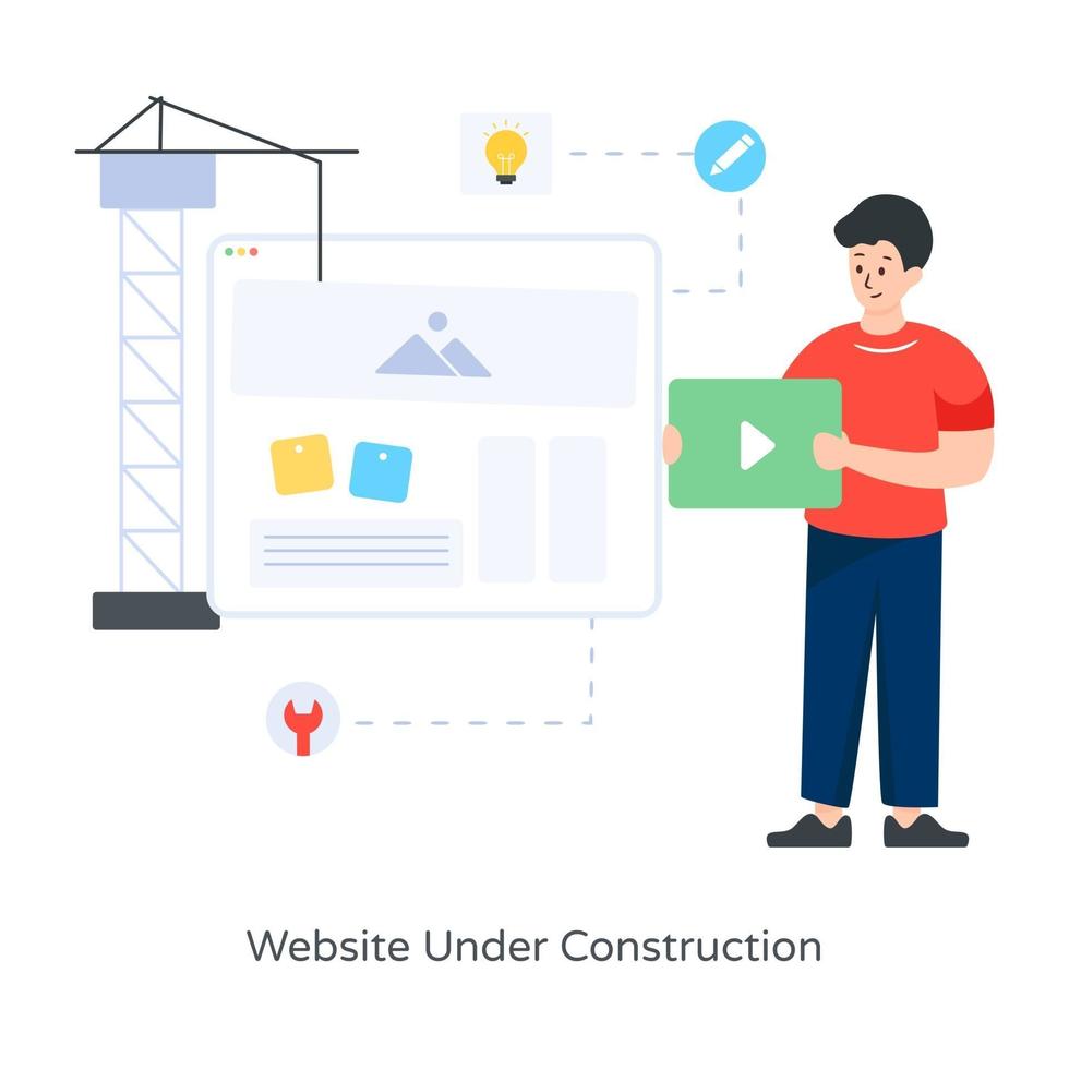 Website Under Construction vector