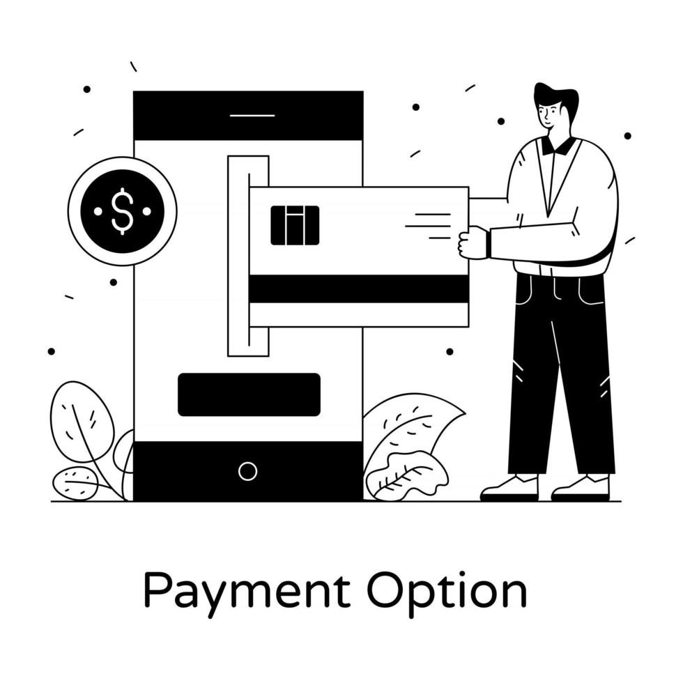 Mobile Payment Option vector