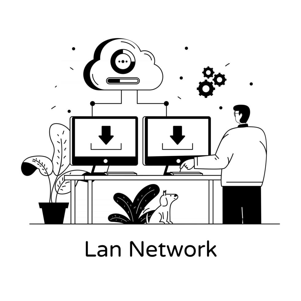 Lan Area Network vector