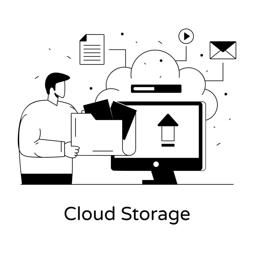 Cloud Storage and Hosting vector